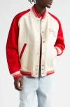 Golden Goose Nic Cotton Jacket With Maxi Golden Club Embroidery In Multi
