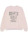 Golden Goose Felpa Con Stampa Logo In Cotone In Gray