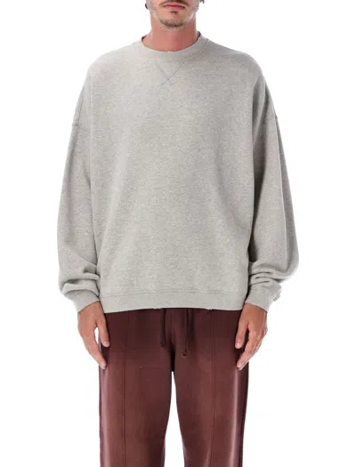 Golden Goose Journey Crewneck Cotton Sweatshirt In Grey In Gray