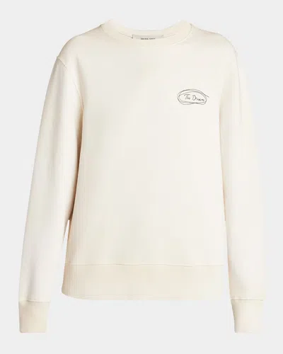 Golden Goose Journey Crewneck Sweatshirt In 11421 Heritage White/black