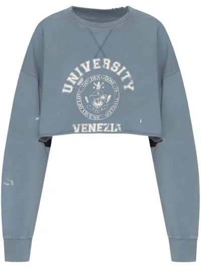 Golden Goose Journey Cropped Crewneck Sweatshirt