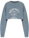 Golden Goose Journey Cropped Crewneck Sweatshirt In Blue