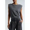 Golden Goose Woman Top Charcoal Size M Cotton In Anthracite