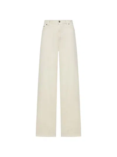 Golden Goose `journey` Denim Pants `melody Boyfriend` In Yellow