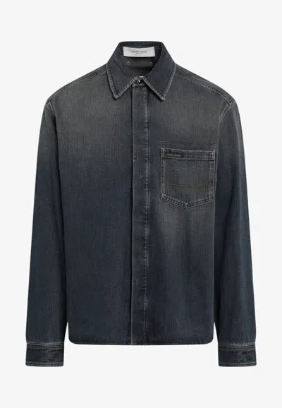 Golden Goose Journey Denim Shirt In Blue