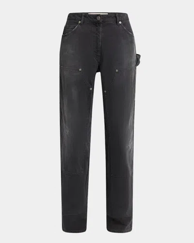 Golden Goose Journey Distressed Jeans With Patches In Black