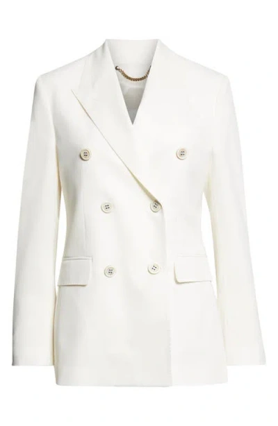 Golden Goose Journey Double Breasted Blazer In White