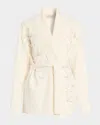 Golden Goose Journey Embellished Belted Cardigan In White