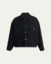 Golden Goose Journey Embellished Denim Jacket In Black