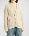 Golden Goose Journey Embroidered Cardigan In Parchment