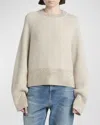 Golden Goose Boxy Sweater With Crystals In Light Tan