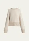 Golden Goose Boxy Sweater With Crystals In Light Tan