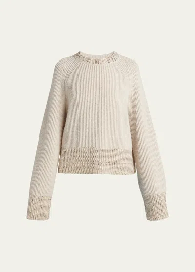 GOLDEN GOOSE JOURNEY EMBROIDERED CREWNECK SWEATER
