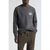 Golden Goose Journey Faded Long Sleeve Graphic Sweatshirt In Anthracite/heritage White