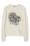 Golden Goose Journey Floral Embroidered Crewneck Sweatshirt In Brown