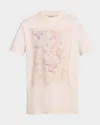Golden Goose Journey Floral Print Crewneck T-shirt In Neutral