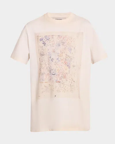 GOLDEN GOOSE JOURNEY FLORAL PRINT CREWNECK T-SHIRT