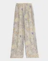 Golden Goose Journey Floral Print Joggers In Blue