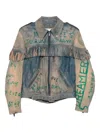 Golden Goose Deluxe Brand Zip-up Fringed Jacket In Blue
