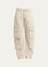 Golden Goose Journey Garment-dyed Cargo Pants In Trench Coat
