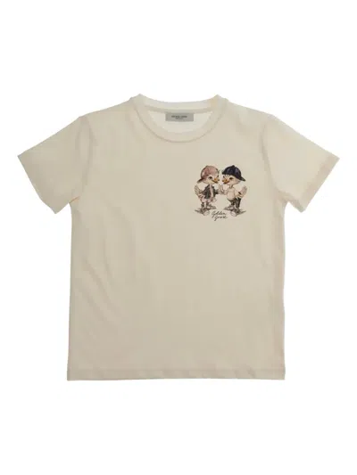 Golden Goose Kids' Journey Graphic-print T-shirt In Neutral