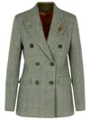 Golden Goose Journey Grey Wool Blazer In Grey