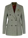 Golden Goose Journey Grey Wool Blazer In Gris