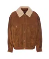 Golden Goose Deluxe Brand Long Sleeved Buttoned Jacket In Brown