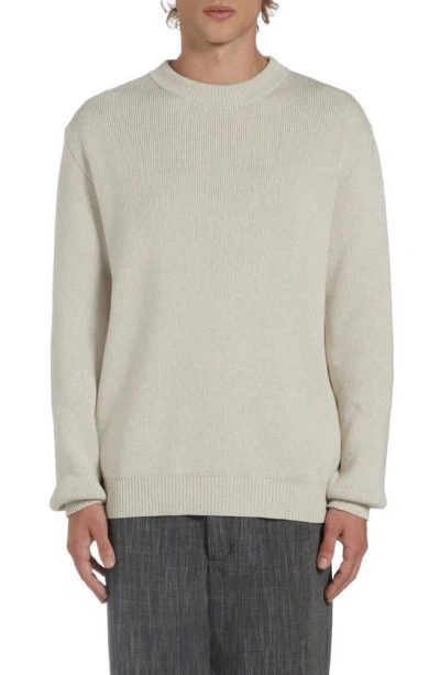 Golden Goose Journey Long Sleeve Linen Knit Henley In Heritage White