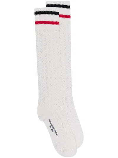 Golden Goose Open-knit Socks In White