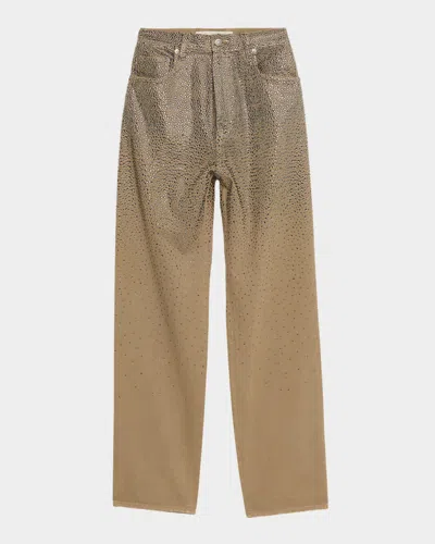 GOLDEN GOOSE JOURNEY LOOSE-FIT SWAROVSKI CRYSTAL PANTS