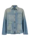 Golden Goose 'mackenzie' Denim Jacket Featuring Faded Effect In Blue
