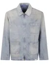 Golden Goose 'mackenzie' Denim Jacket Featuring Faded Effect In Blue