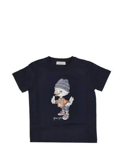 Golden Goose Kids' Journey Mascot-print T-shirt In Black