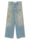 Golden Goose Embellished Wide-leg Jeans