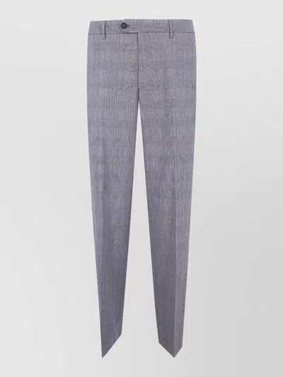 Golden Goose Check-pattern Star-embellishment Trousers In Blue