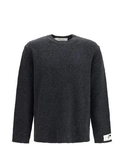 Golden Goose Deluxe Brand Logo Patch Crewneck Jumper In Gray
