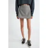 Golden Goose Journey Microhoundstooth Virgin Wool Mini Skort In Gray