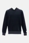 Golden Goose Journey Ms Hoodie Swatshirt Double Chenille Laser Print In Blue