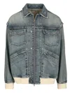 Golden Goose Bomber Blue Washed Effect In Denim In Blue