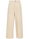 Golden Goose "lorainne Chino" Cotton Trousers In 15103 Ecru