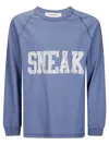 Golden Goose Crewneck Graphic Print Sweater Long Sleeves In Blue