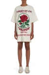 GOLDEN GOOSE JOURNEY OF LOVE EMBROIDERED T-SHIRT DRESS