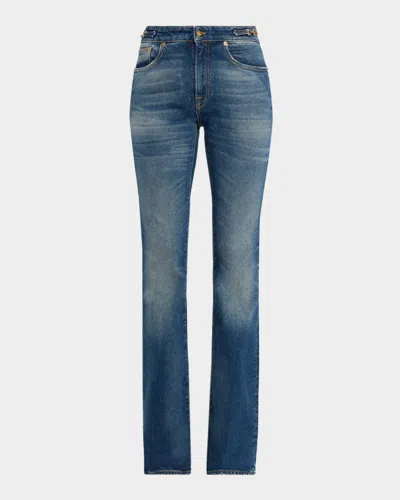 Golden Goose Journey Ophelia Bootcut Chain Jeans In Blue