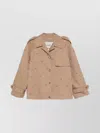 Golden Goose Crystals Embellished Oversized Short Trench Coat Clothing In Neutrals