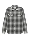 Golden Goose Checked Crochet-trimmed Shirt Jacket In Gray