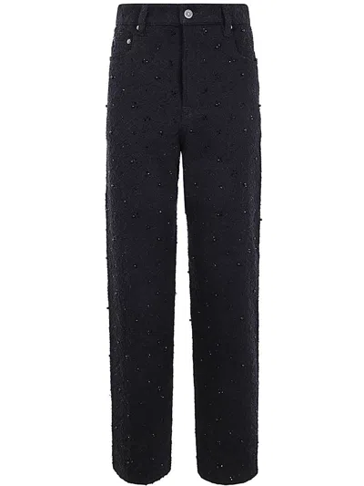 Golden Goose Journey Kim Embellished Straight-leg Jeans In Black