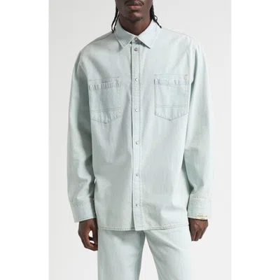 Golden Goose Journey Pedro Denim Overshirt In Blue
