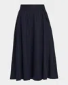 Golden Goose Voluminous Midi Skirt With Circular Silhouette In Blue