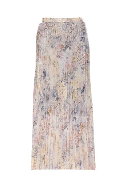 Golden Goose Journey Plisse Skirt In Multi